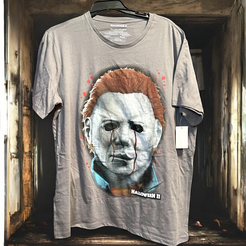 New mens Micheal Myers Halloween II horror movie graphic T-shirt - Picture 3 of 3